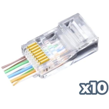 Conector RJ45 Phasak PHK 2240 Cat.6 UTP/ 10 uds