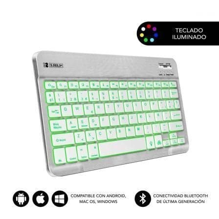 Teclado Compacto Inalámbrico Subblim Smart Backlit/ Plata